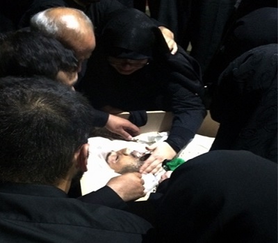 وداع خانواده‌ دو شهید در معراج شهدای تهران