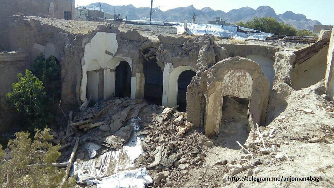 تخریب بنایی تاریخی در تربت حیدریه + عکس