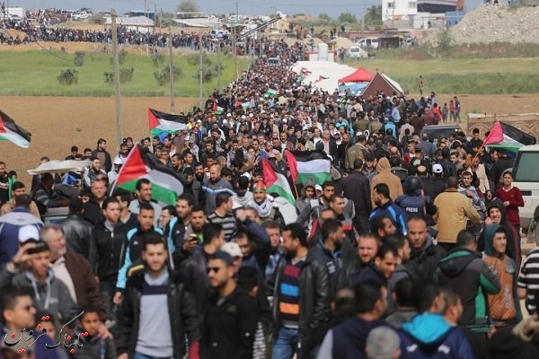 ۷ شهید و بیش از ۵۰۰ زخمی در تظاهرات بازگشت فلسطینی ها