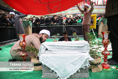 مراسم تدفین شهید گمنام و چهلمین روز شهدای امنیت