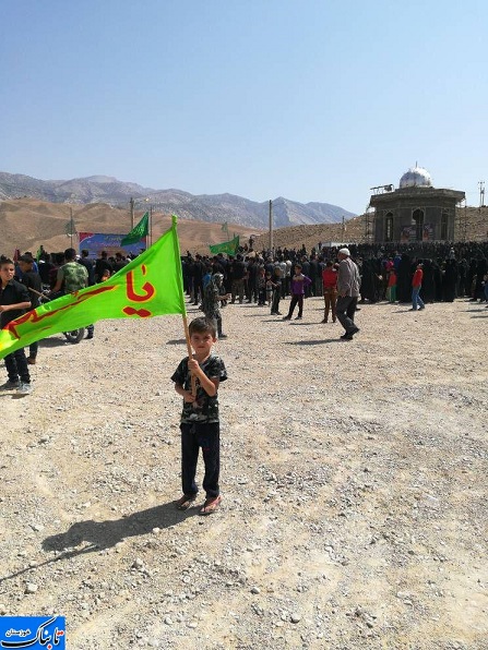 عکس/ تاسوعای حسینی در جوار شهدای گمنام روستای چله سرخ باغملک