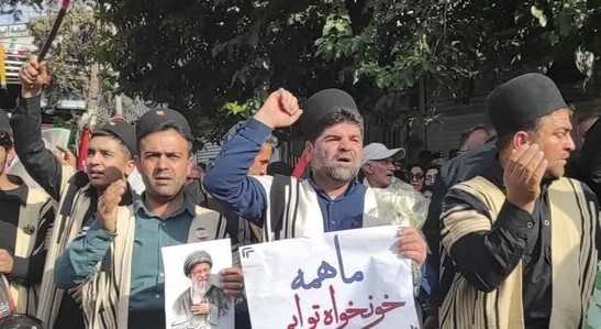 اعلام وفاداری عشایر بختیاری خوزستان در تشییع رهبر شهید انقلاب