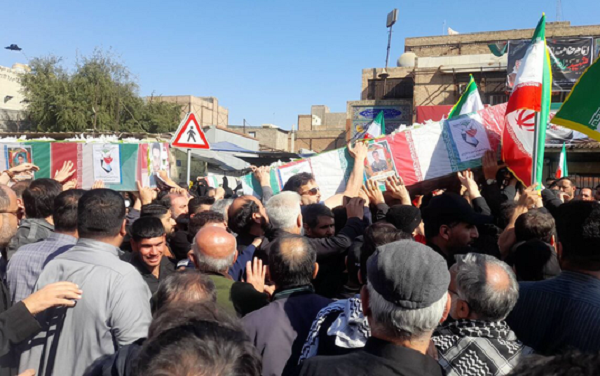 پیکر مطهر ۴ شهید ارتش در اهواز تشییع شد