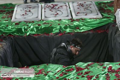 گزارش تصویری تدفین پیکرهای مطهر سه شهید گمنام دفاع مقدس