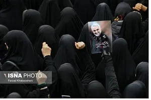 تجمع دانشجویان دانشگاه تهران در پی شهادت سردار سلیمانی